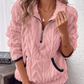 🧥 Sudadera de felpa con bolsillo y media cremallera – calidez, estilo y funcionalidad en una sola prenda | La sudadera que combina comodidad y practicidad