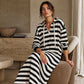 👗 Vestido sudadera con capucha a rayas informal para mujer – estilo relajado, fresco y versátil | El vestido que combina la comodidad de una sudadera con el look de un vestido | ¡Envío gratis a todo Chile!