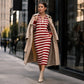 👗 Vestido sudadera con capucha a rayas informal para mujer – estilo relajado, fresco y versátil | El vestido que combina la comodidad de una sudadera con el look de un vestido | ¡Envío gratis a todo Chile!