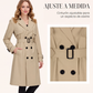 🧥 Abrigo tipo trench cruzado casual para mujer – estilo atemporal y silueta favorecedora | El abrigo que transforma cualquier look | ¡Envío gratis a todo Chile!