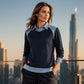👚 Sudadera de manga larga para mujer con parches de mezclilla – estilo único, comodidad y toque casual | La sudadera que combina la suavidad del algodón con el carácter del denim | ¡Envío gratis a todo Chile!