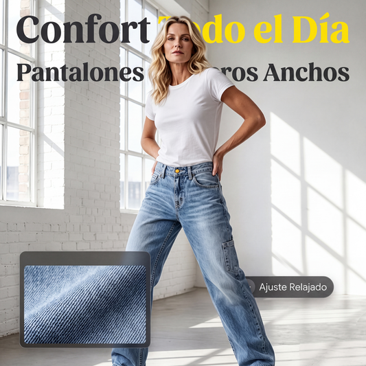 👖 Vaqueros de corte recto holgados casuales para mujer – comodidad, estilo relajado y versatilidad total | El vaquero que combina la holgura del casual con la elegancia del recto | ¡Envío gratis a todo Chile!