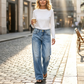👖 Vaqueros de corte recto holgados casuales para mujer – comodidad, estilo relajado y versatilidad total | El vaquero que combina la holgura del casual con la elegancia del recto | ¡Envío gratis a todo Chile!