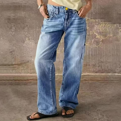 👖 Vaqueros de corte recto holgados casuales para mujer – comodidad, estilo relajado y versatilidad total | El vaquero que combina la holgura del casual con la elegancia del recto | ¡Envío gratis a todo Chile!
