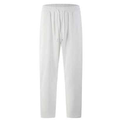 💥-50% AHORRO💥Pantalones casuales de punto gofrado con cordón para hombre