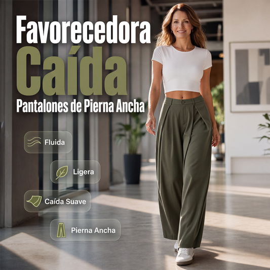 👖 Pantalones de pierna ancha plisados para mujer – estilo elegante, silueta fluida y comodidad todo el día | El pantalón que combina la sofisticación del plisado con la amplitud de la pierna ancha | ¡Envío gratis a todo Chile!