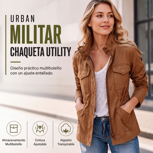 🧥 Chaqueta utilitaria para mujer con bolsillos – estilo funcional, versatilidad y comodidad | La chaqueta que combina moda y practicidad | ¡Envío gratis a todo Chile!