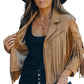 🧥 Chaquetas casuales de mujer con flecos y manga larga – estilo boho, movimiento y personalidad | La chaqueta que añade un toque único a cada look | ¡Envío gratis a todo Chile!