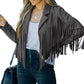 🧥 Chaquetas casuales de mujer con flecos y manga larga – estilo boho, movimiento y personalidad | La chaqueta que añade un toque único a cada look | ¡Envío gratis a todo Chile!
