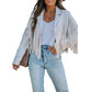 🧥 Chaquetas casuales de mujer con flecos y manga larga – estilo boho, movimiento y personalidad | La chaqueta que añade un toque único a cada look | ¡Envío gratis a todo Chile!