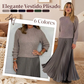 ⏳Oferta especial por tiempo limitado⏰🥰Vestidos plisados elegantes y con estilo de cuello redondo para mujer