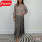⏳Oferta especial por tiempo limitado⏰🥰Vestidos plisados elegantes y con estilo de cuello redondo para mujer