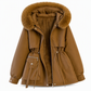 ⏰🔥 ¡OFERTA 50% OFF! 🧥✨Parka acolchada de piel sintética para mujer, para invierno