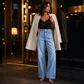 ⏰🔥 ¡OFERTA 50% OFF! 👖✨ Vaqueros de Pierna Ancha para Mujer – Costura Estilizadora, Corte Cómodo y Estilo Urbano Versátil