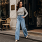 ⏰🔥 ¡OFERTA 50% OFF! 👖✨ Vaqueros de Pierna Ancha para Mujer – Costura Estilizadora, Corte Cómodo y Estilo Urbano Versátil