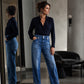⏰🔥 ¡OFERTA 50% OFF! 👖✨ Vaqueros de Pierna Ancha para Mujer – Costura Estilizadora, Corte Cómodo y Estilo Urbano Versátil
