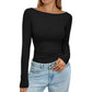 👚 Top de punto canelado elegante para mujer con cuello barco – estilo sofisticado, textura única y comodidad todo el día | El top que realza tu figura con un toque de distinción